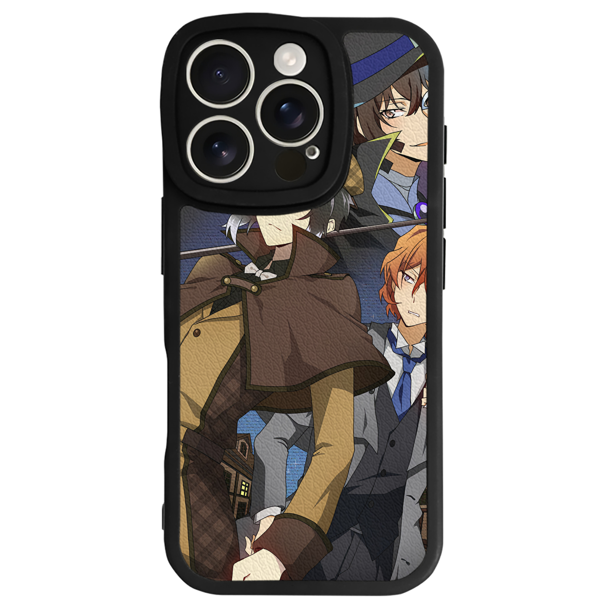 （画像用） 文豪ストレイドッグス Bungo Stray Dogs 【iPhone 16シリーズ対応】シリコンスマホケース（レザー調） 材質：シリコン